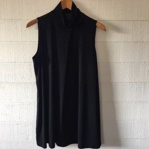 Eva Varro Black Sleeveless Mock Mini Dress